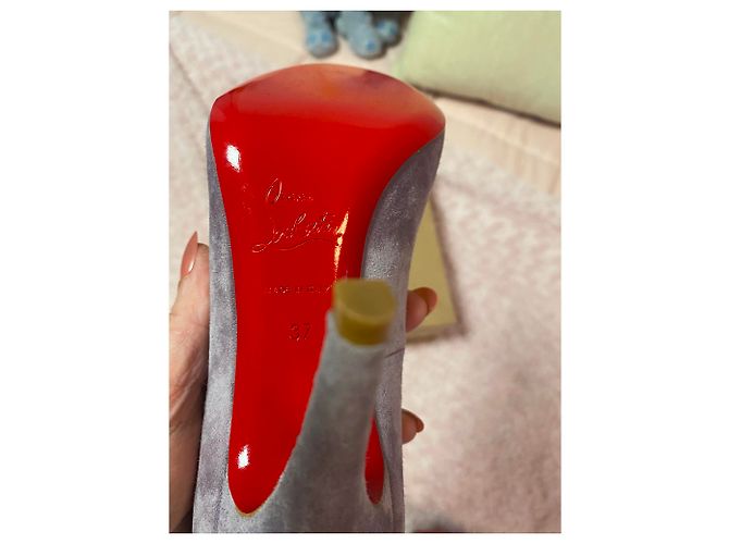 Christian Louboutin Ron Ron 100 Vitello velluto Lavanda - vista 5