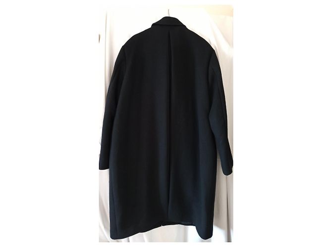 Cappotto oversize Salvatore Ferragamo in lana cashmere e seta nero - vista 3