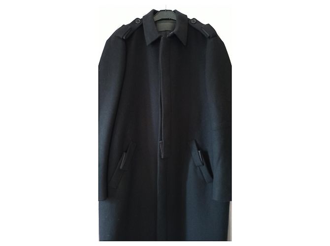 Cappotto oversize Salvatore Ferragamo in lana cashmere e seta nero - vista 4