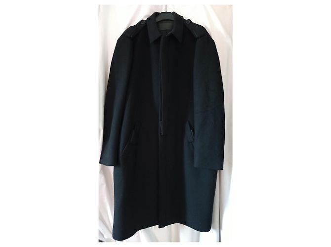 Cappotto oversize Salvatore Ferragamo in lana cashmere e seta nero - vista 5