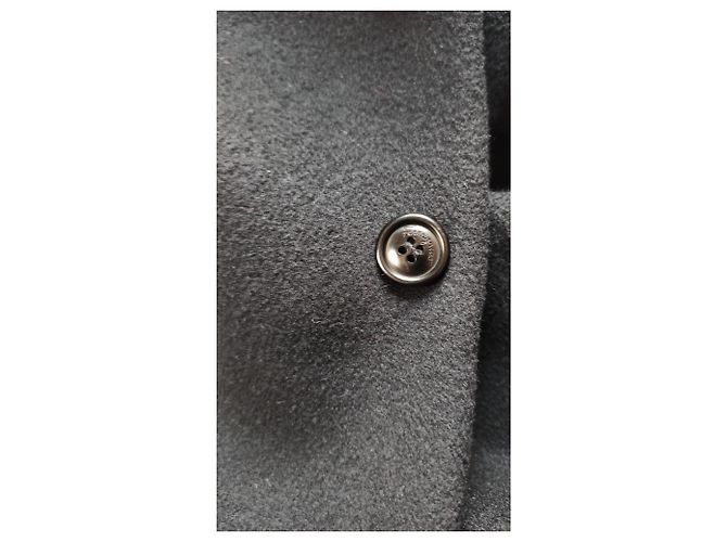 Cappotto oversize Salvatore Ferragamo in lana cashmere e seta nero - vista 7