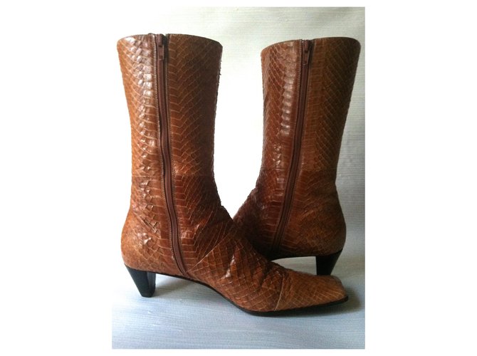 Conjunto de Python MIU MIU (juntos) : botas y bolso Marrón claro - vista 5