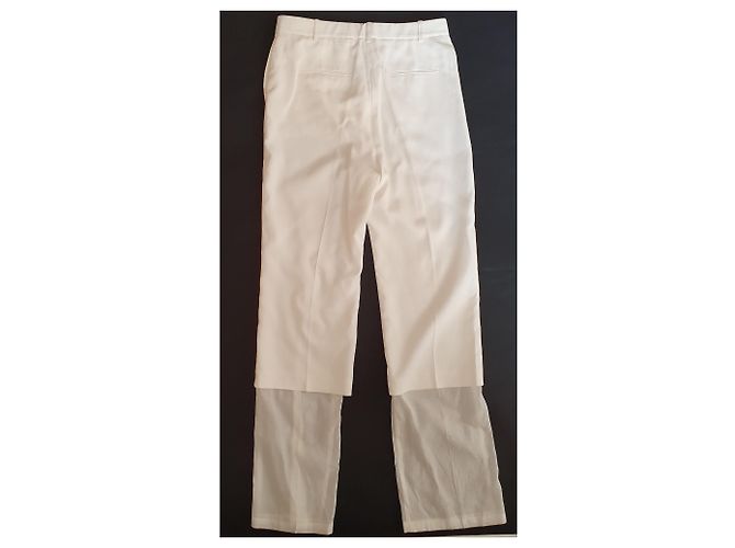Stella Mc Cartney Pantalones blancos Stella McCartney de seda y algodón - vista 3
