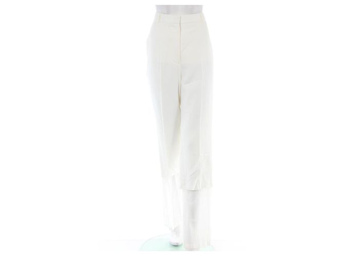Stella Mc Cartney Pantalones blancos Stella McCartney de seda y algodón - vista 4