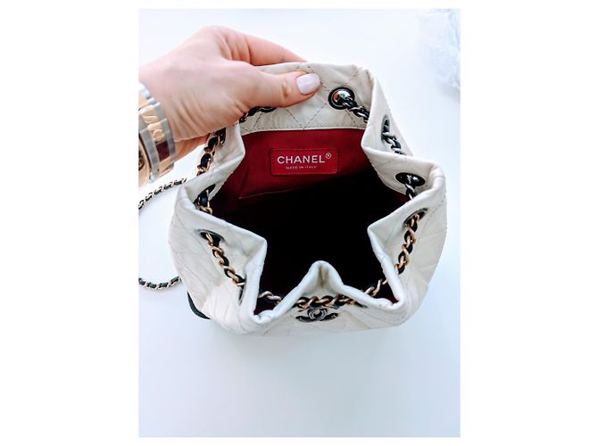 Chanel Gabrielle Rucksack Klein Weiß - Ansicht 10