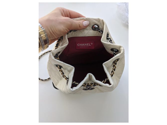 Chanel Gabrielle Rucksack Klein Weiß - Ansicht 7