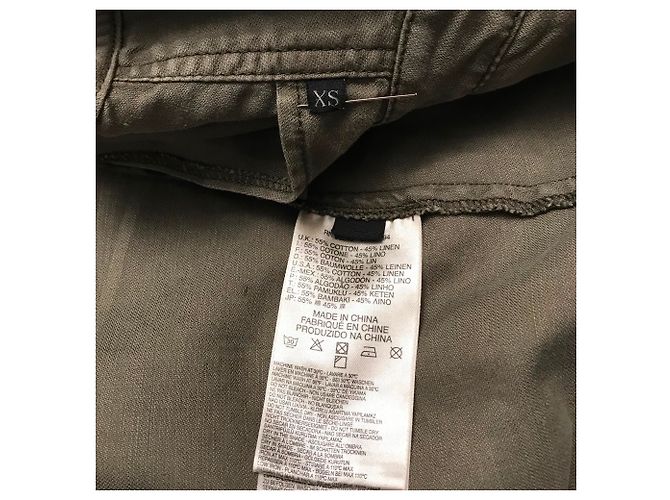 Vestido Diesel Caqui Algodón Lino - vista 5