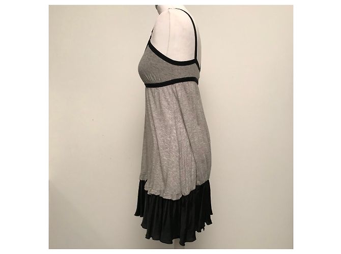 Autre Marque Minivestido túnica CLAIRE CAMPBELL HIGH USE algodón negro gris - vista 2