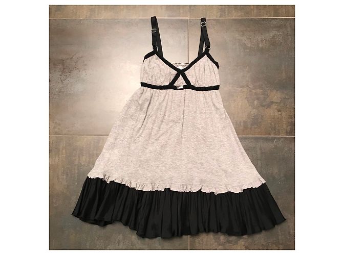 Autre Marque Minivestido túnica CLAIRE CAMPBELL HIGH USE algodón negro gris - vista 4