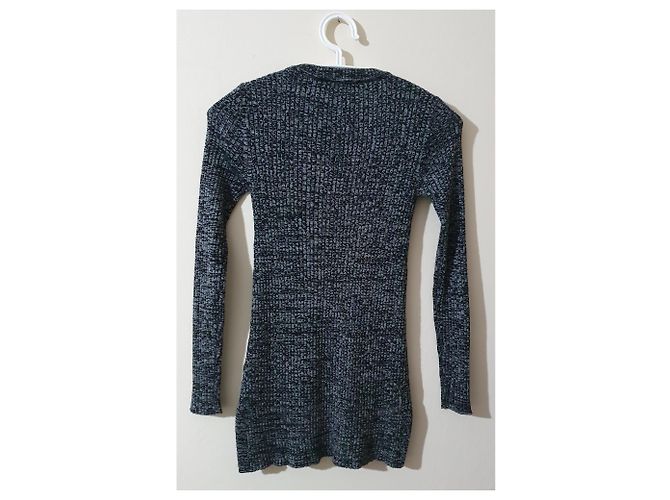 Jumper Longo Sandro Cinza de Lã e Acrílico - vista 2