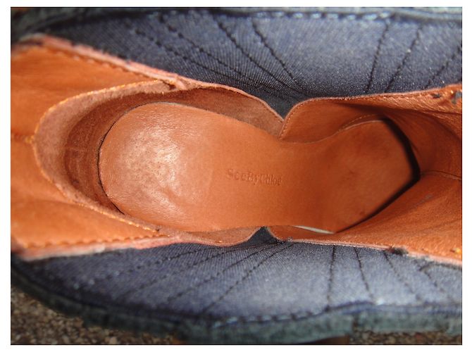 Botines See by Chloé modelo Sina p 38 Azul - vista 2