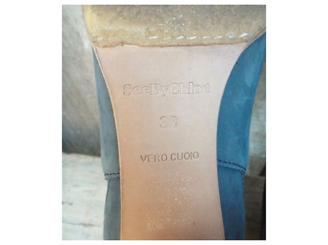 Botines See by Chloé modelo Sina p 38 Azul - vista 7