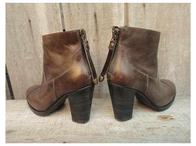 Autre Marque Botines Buttero de cuero marrón oscuro 36 - vista 5