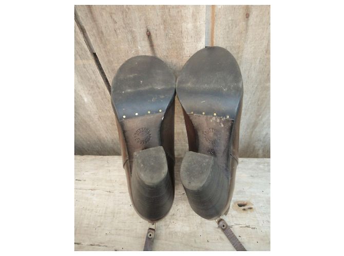 Autre Marque Botines Buttero de cuero marrón oscuro 36 - vista 6