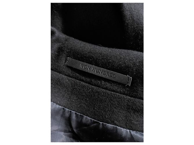 Abrigo negro Won Hundred de lana y cachemira XL - vista 4
