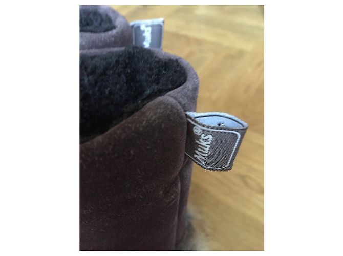 Autre Marque Botas de invierno Muks de piel y piel marrón Marrón oscuro - vista 5