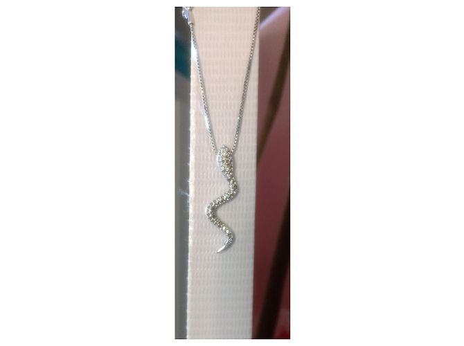 Splendida collana Swarovski con pendente a serpente Argento - vista 3