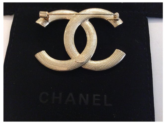 Chanel Brosche Schwarz und Perle Golden - Ansicht 2