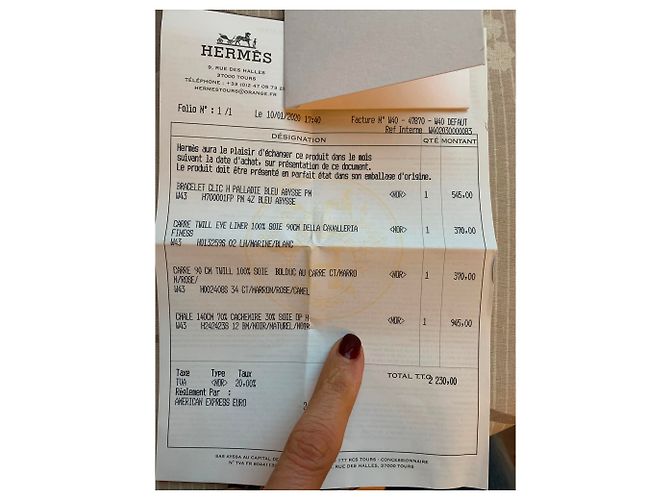 Hermès OP'H Shawl Preto Bege - vista 4