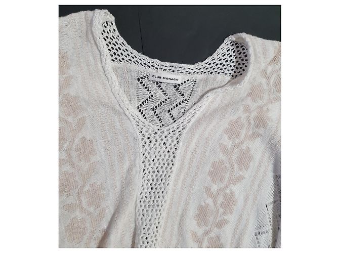 Jersey oversize Club Monaco blanco de algodón - vista 7