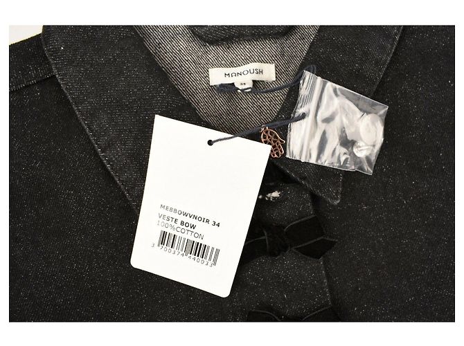 Manoush Giacca di jeans con fiocchi Nero - vista 5