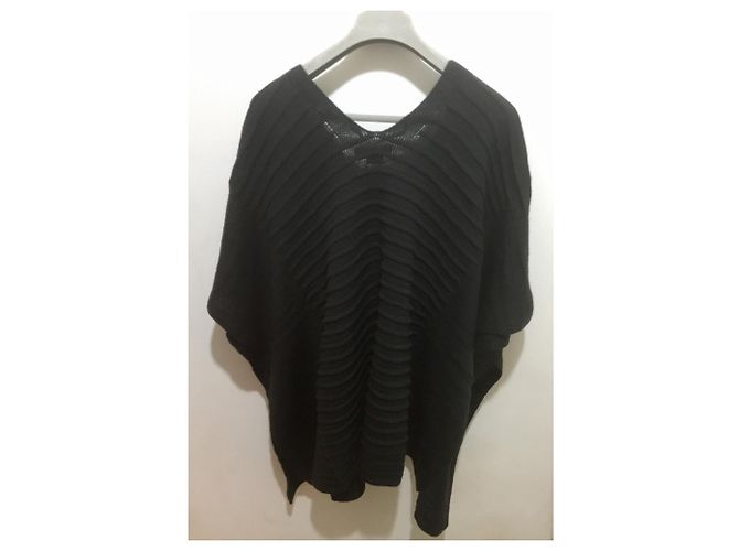Vince Camuto Poncho aus Acryl Schwarz - Ansicht 2
