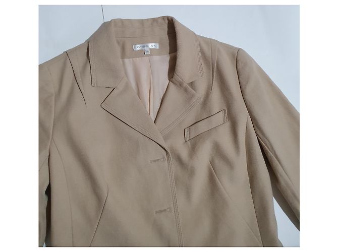 Blazer Paule Ka Beige de Algodón y Elastano Talla 36 - vista 2