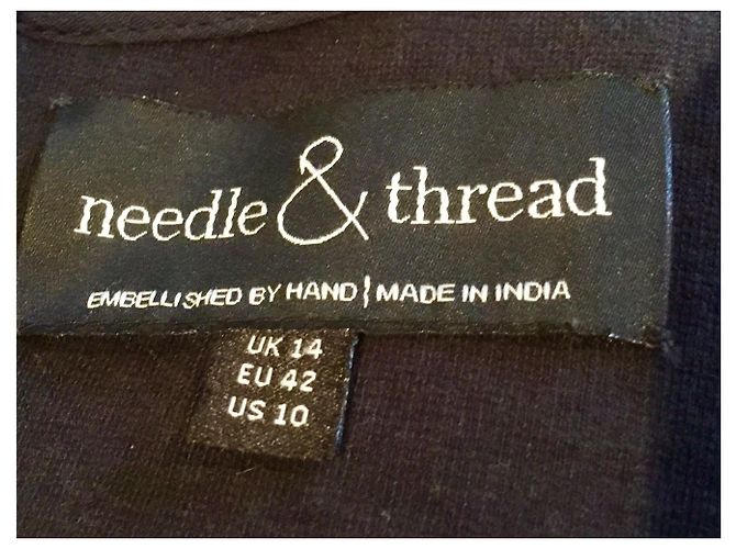 Needle & Thread Handverziertes Kleid Schwarz - Ansicht 3