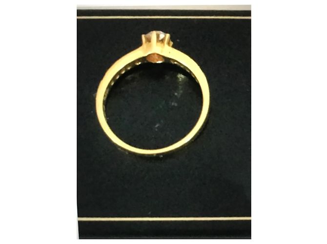 No Brand Nuovo solitario in oro giallo e diamanti D'oro - vista 4