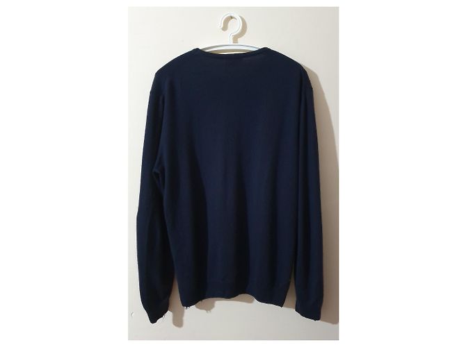 Autre Marque Boggi Pullover aus Seide und Kaschmir Dunkelblau XL Marineblau - Ansicht 2