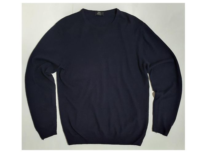 Autre Marque Boggi Pullover aus Seide und Kaschmir Dunkelblau XL Marineblau - Ansicht 4