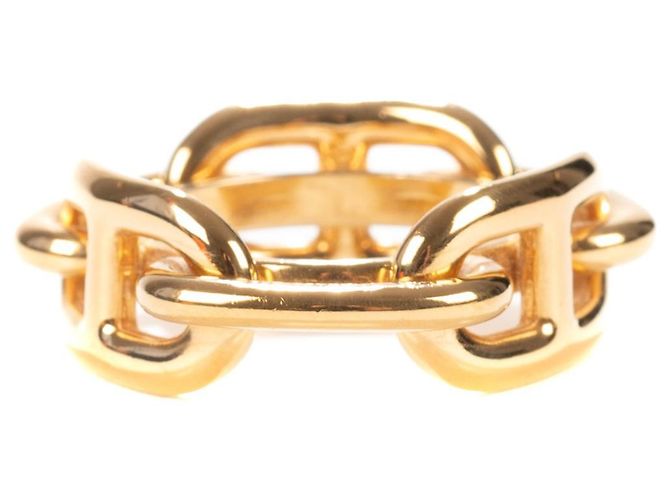 Anello sciarpa Hermès "Catena da regata" in metallo placcato oro D'oro - vista 2