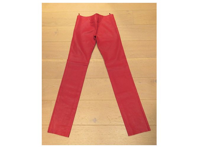 Luc Duchène Rote Lederhose von Luc Duchene - Ansicht 3