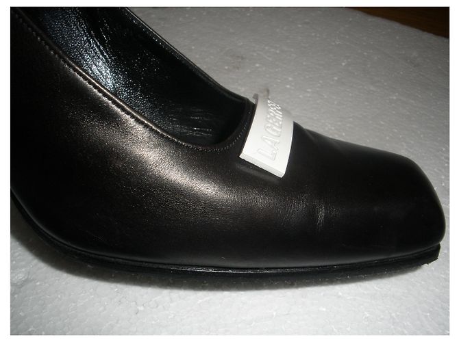 Décolleté Karl Lagerfeld in pelle nera Nero - vista 5