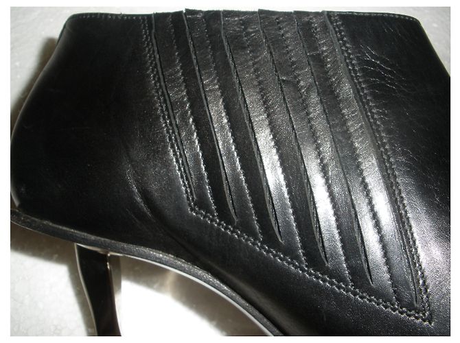 Stivaletti in pelle nera Rodolphe Menudier 39 Nero - vista 6