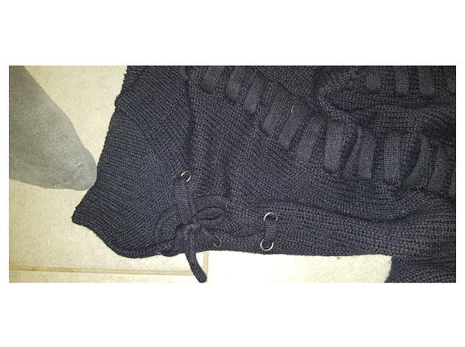 Berenice Pullover aus Wolle und Kaschmir Marine Blau L Marineblau - Ansicht 2