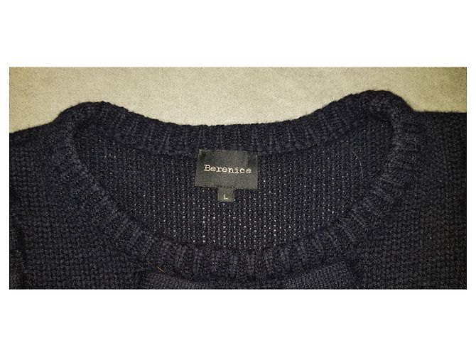 Berenice Pullover aus Wolle und Kaschmir Marine Blau L Marineblau - Ansicht 4