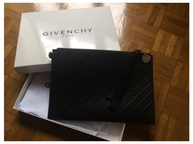 Pochette Givenchy in pelle nera Nero - vista 4