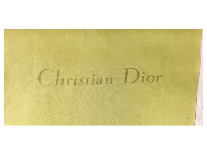 Christian Dior Seidenschal Hellgrün geometrisches Muster - Ansicht 7