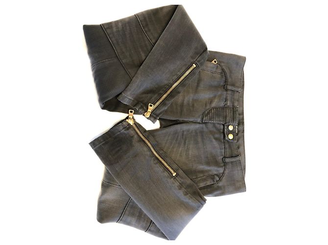 Vaqueros Balmain Biker Gris Antracita - vista 6