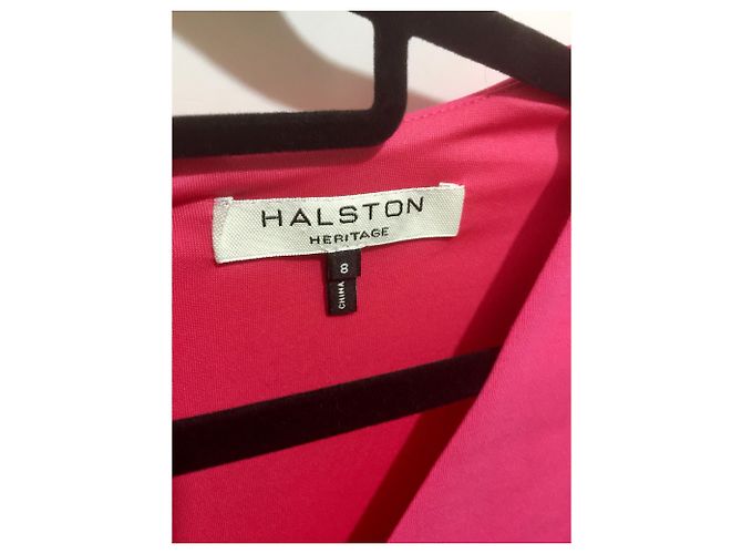 Halston Heritage Vestido rosa con recortes - vista 5