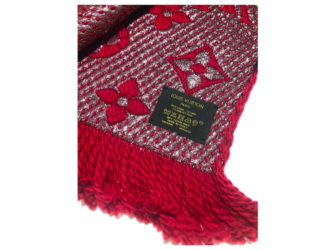 Sciarpa Louis Vuitton logomania shine rosso - vista 4