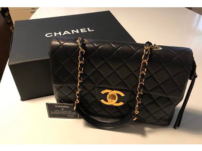 Timeless Borsa a mano Chanel Jumbo GM in pelle nera Nero - vista 3