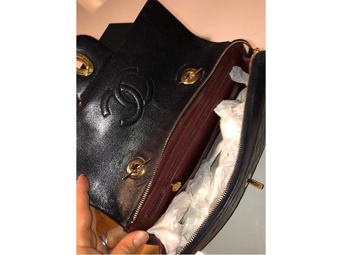 Timeless Borsa a mano Chanel Jumbo GM in pelle nera Nero - vista 5