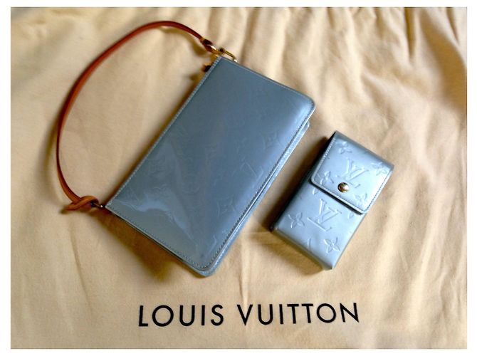 Louis Vuitton, Pochette Lexington Vernis grigio chiaro blu Louis Vuitton Blu chiaro - vista 2