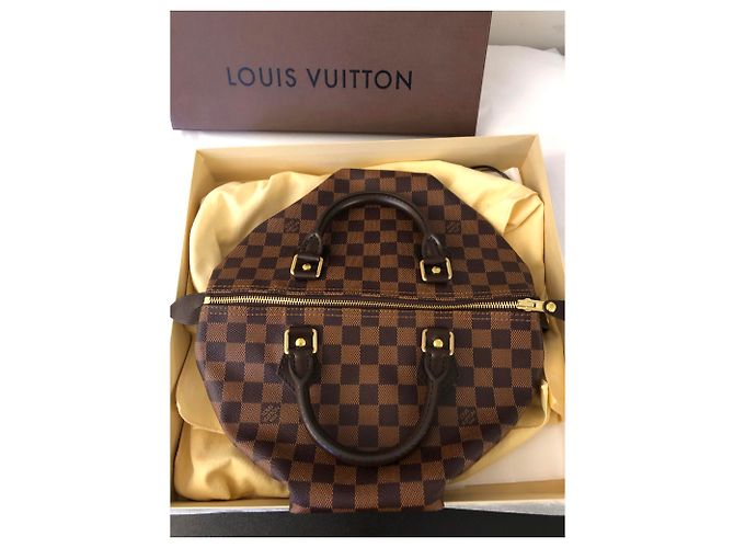 Louis Vuitton Speedy 30 Ebano più damier Marrone - vista 3