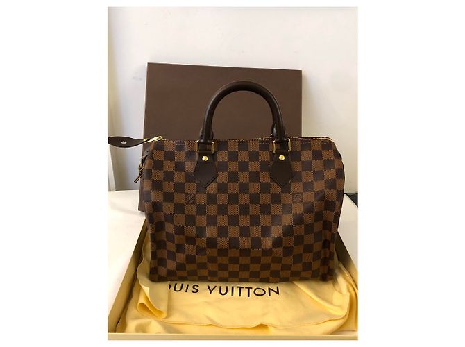 Louis Vuitton Speedy 30 Ebano più damier Marrone - vista 5
