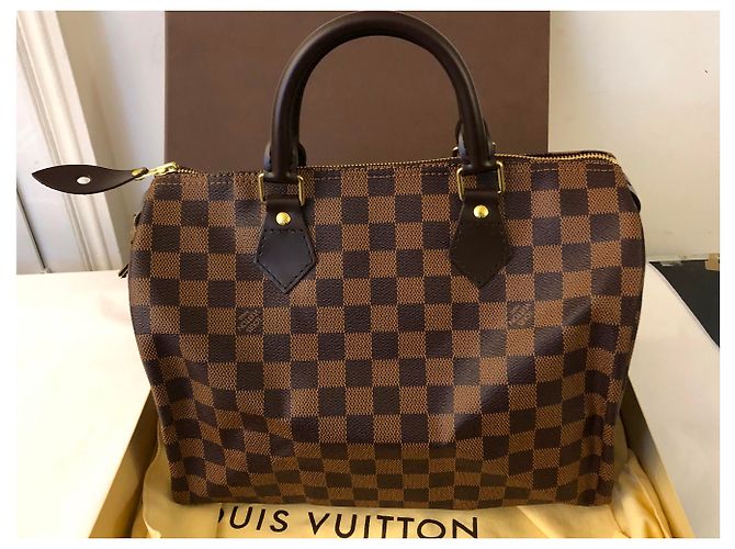 Louis Vuitton Speedy 30 Ebano più damier Marrone - vista 6