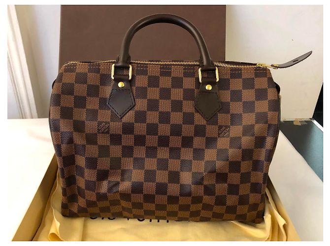 Louis Vuitton Speedy 30 Ebano più damier Marrone - vista 8