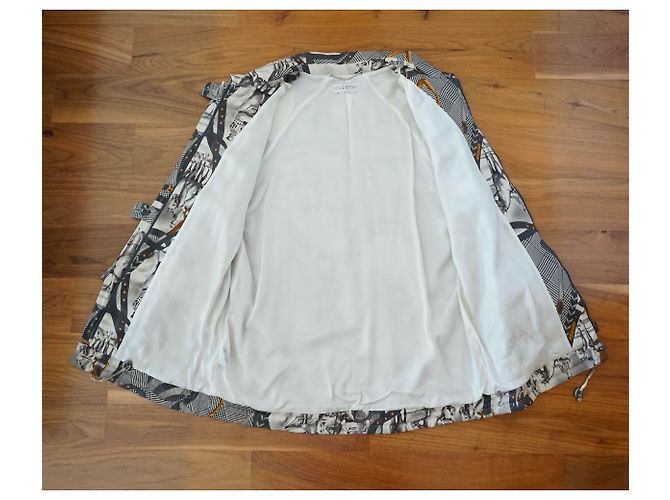 Abrigo Acolchado Givenchy Estampado Ecuestre Gris Oro Blanco Multicolor - vista 6